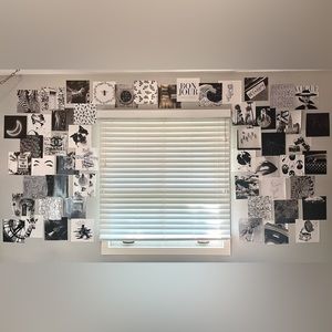 Black and White Wall Collage Kit Aesthetic Pictures, Trendy Room Decor